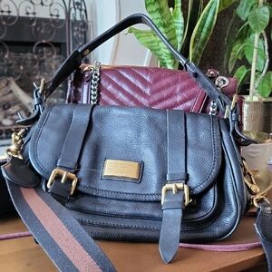 Marc by marc jacobs black Leather Designer crossbody bag